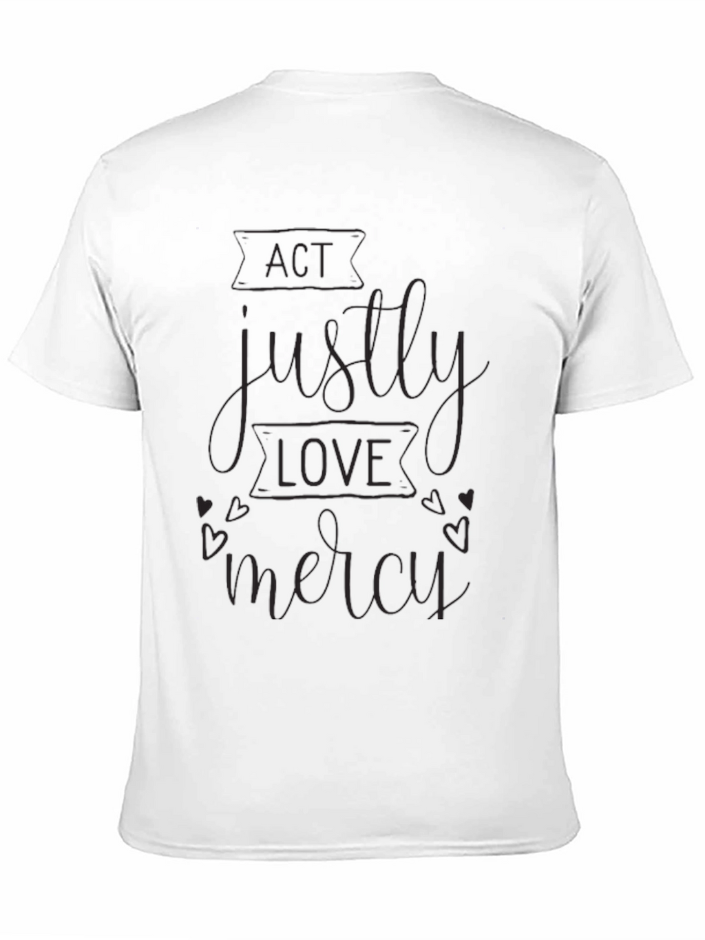Act Justly Graphic Print Black T-Shirt
