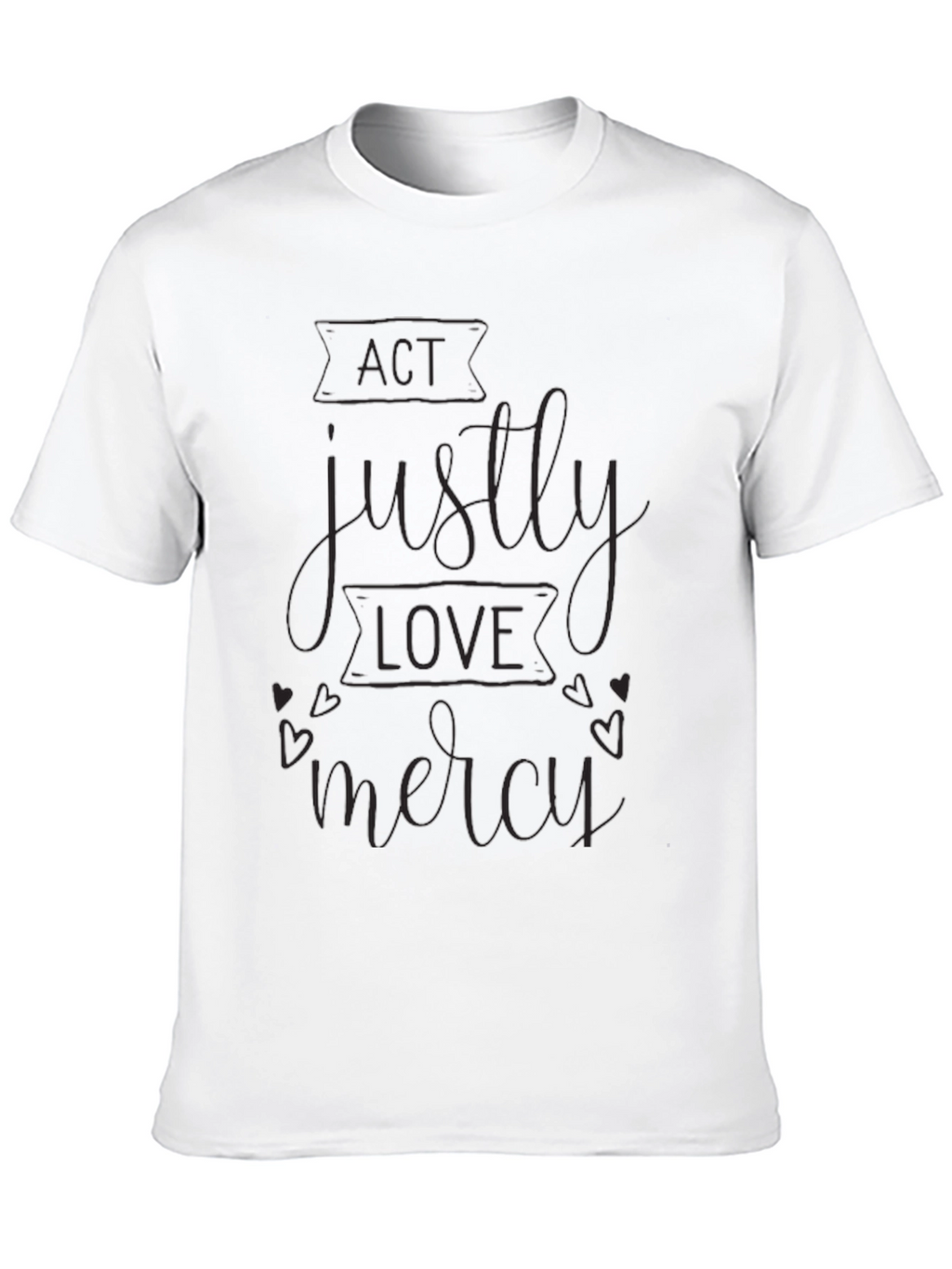 Act Justly Graphic Print Black T-Shirt