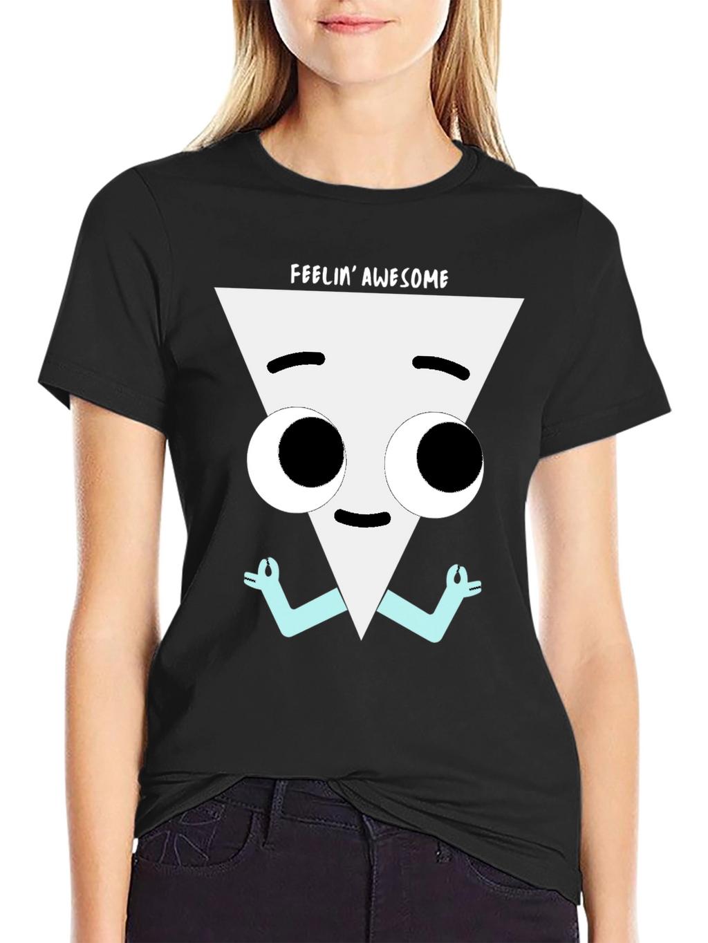 Feelin Awesome Graphic Tee - Meditating Triangle