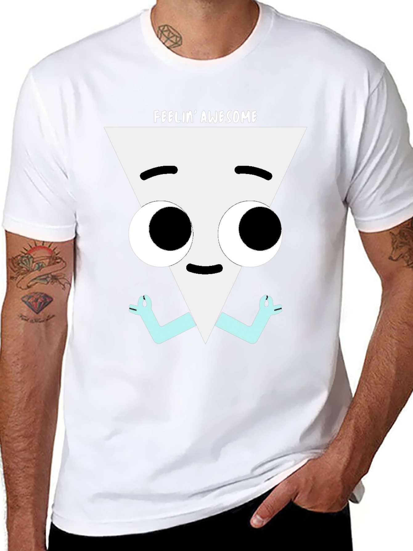 Feelin Awesome Graphic Tee - Meditating Triangle