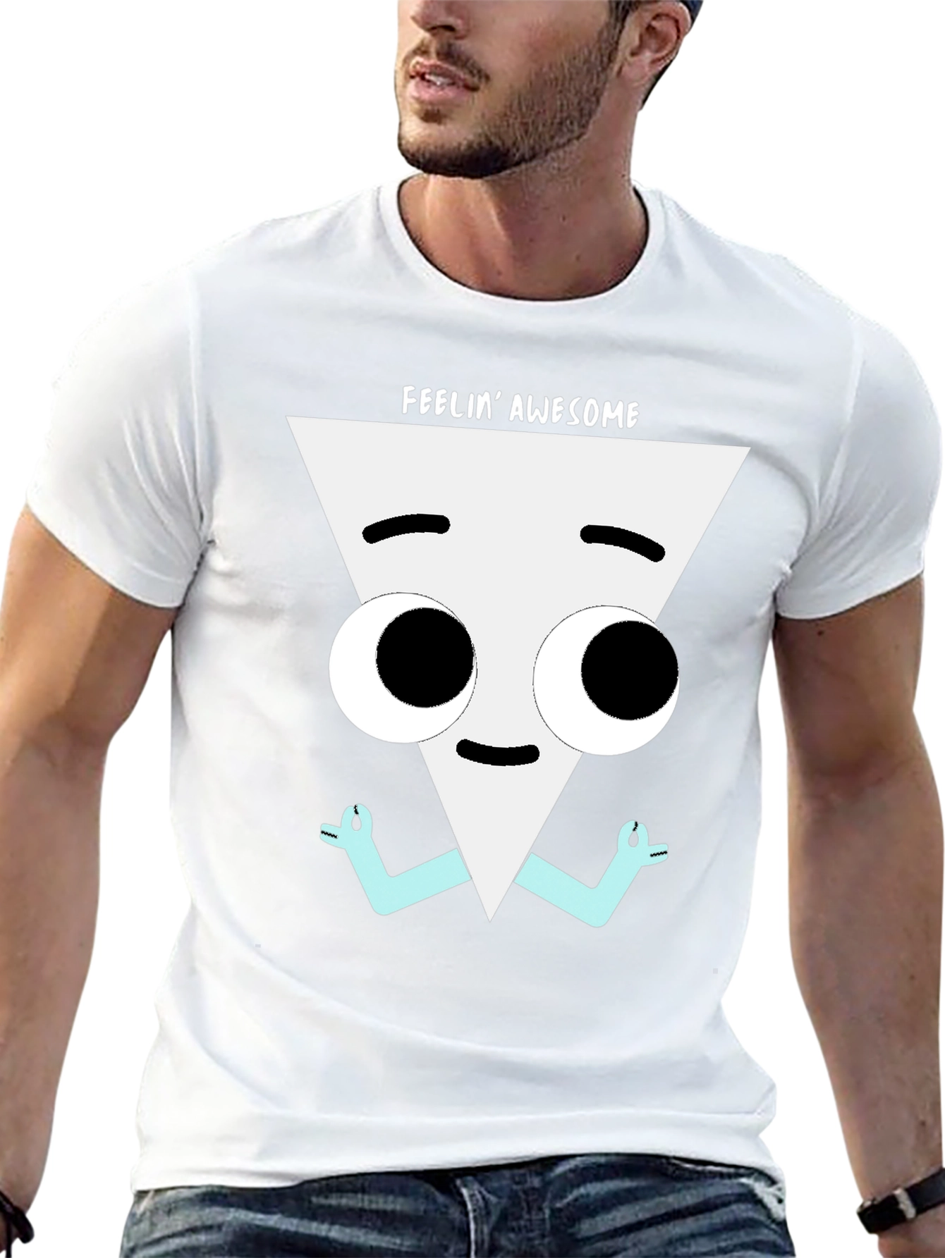 Feelin Awesome Graphic Tee - Meditating Triangle