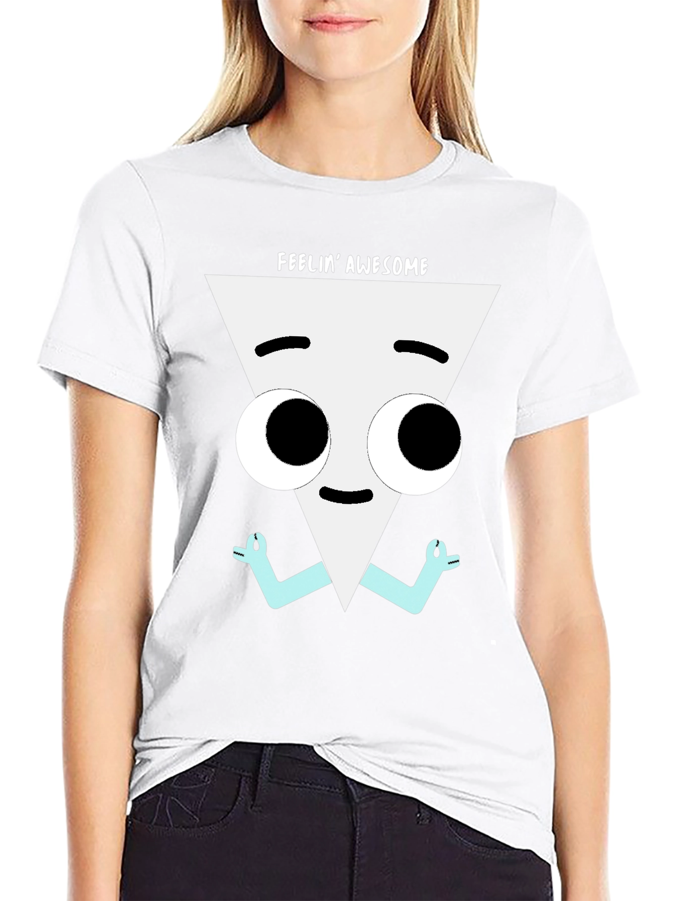 Feelin Awesome Graphic Tee - Meditating Triangle