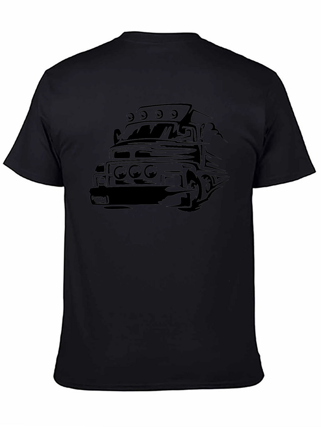 Black Truck Graphic Tee - Cool Automotive Design