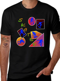Skater Graphic Print T-Shirt - Trendy Crew Neck Tee