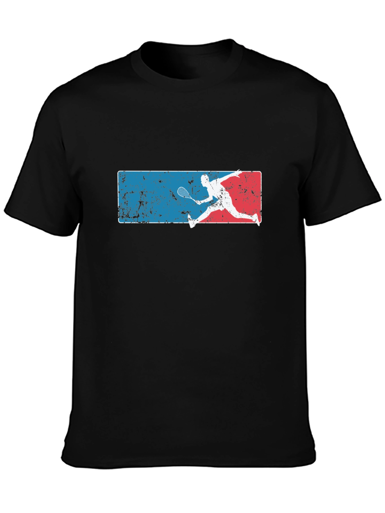 Badminton Player Graphic Tee - Black
