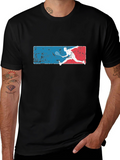 Badminton Player Graphic Tee - Black