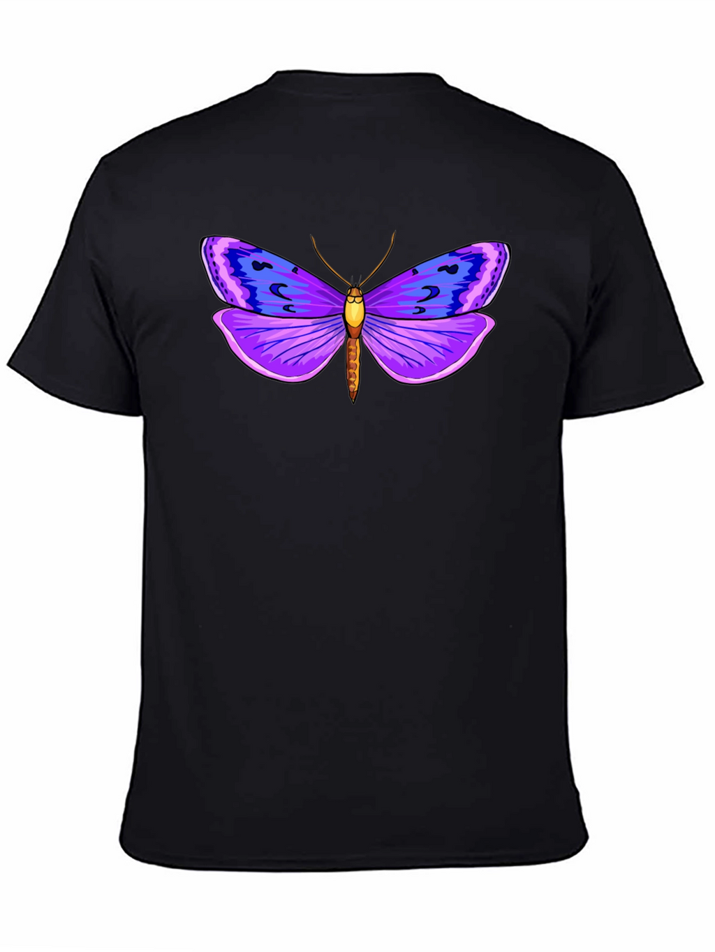 Butterfly Graphic Tee - Stylish Mens Black T-Shirt