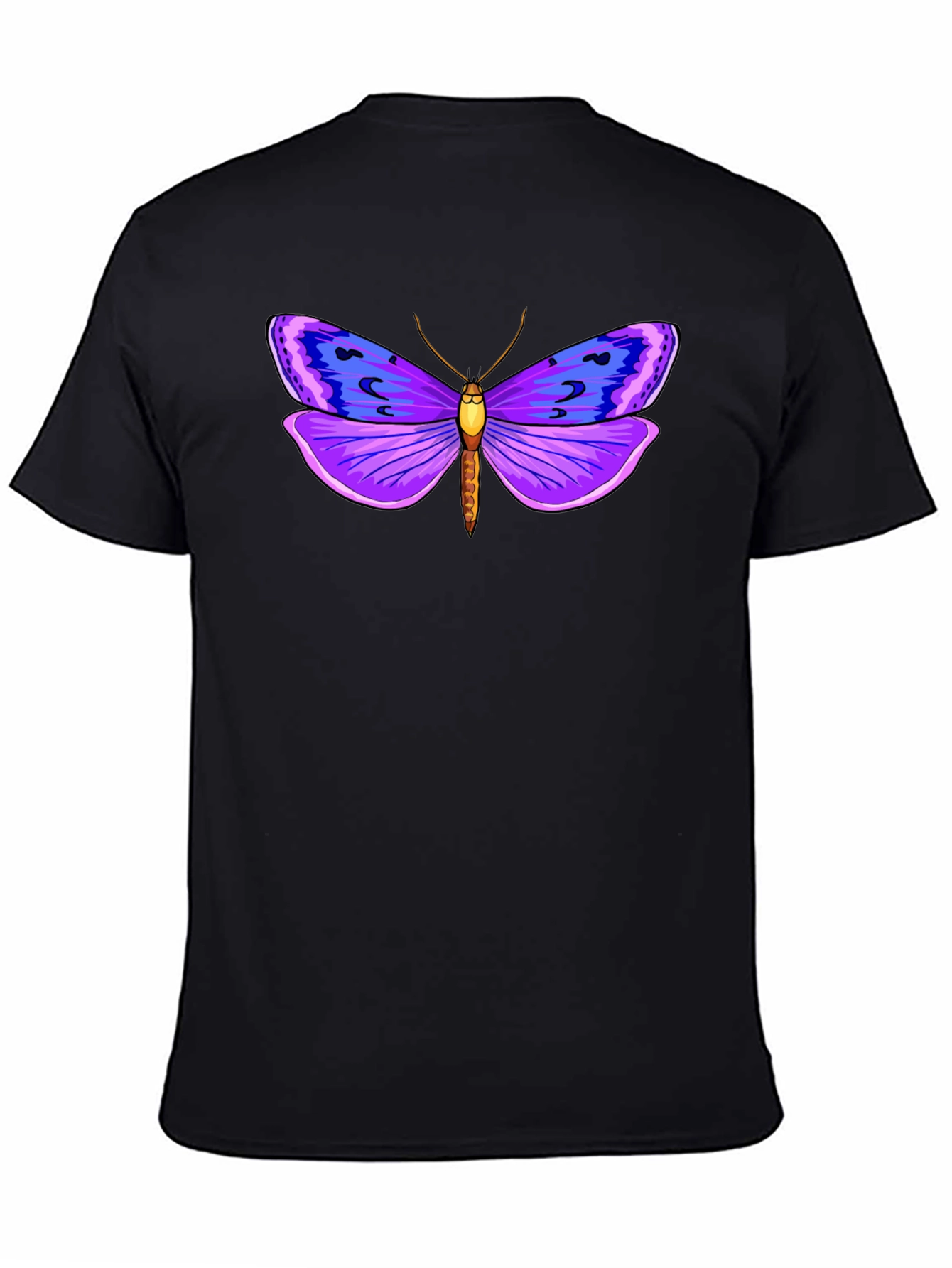 Butterfly Graphic Tee - Stylish Mens Black T-Shirt