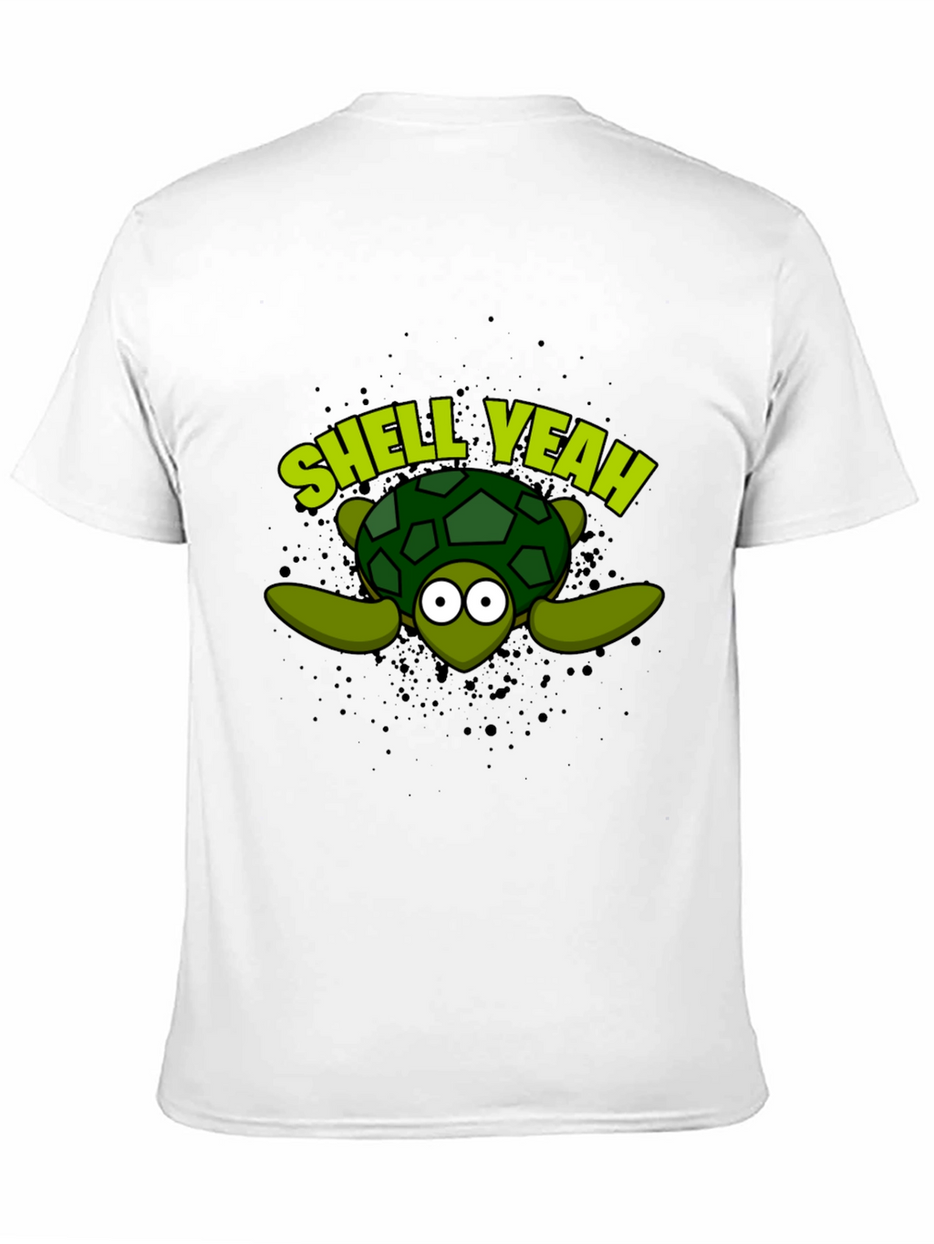 Shell Yeah Turtle Graphic Tee - Black Cotton T-Shirt