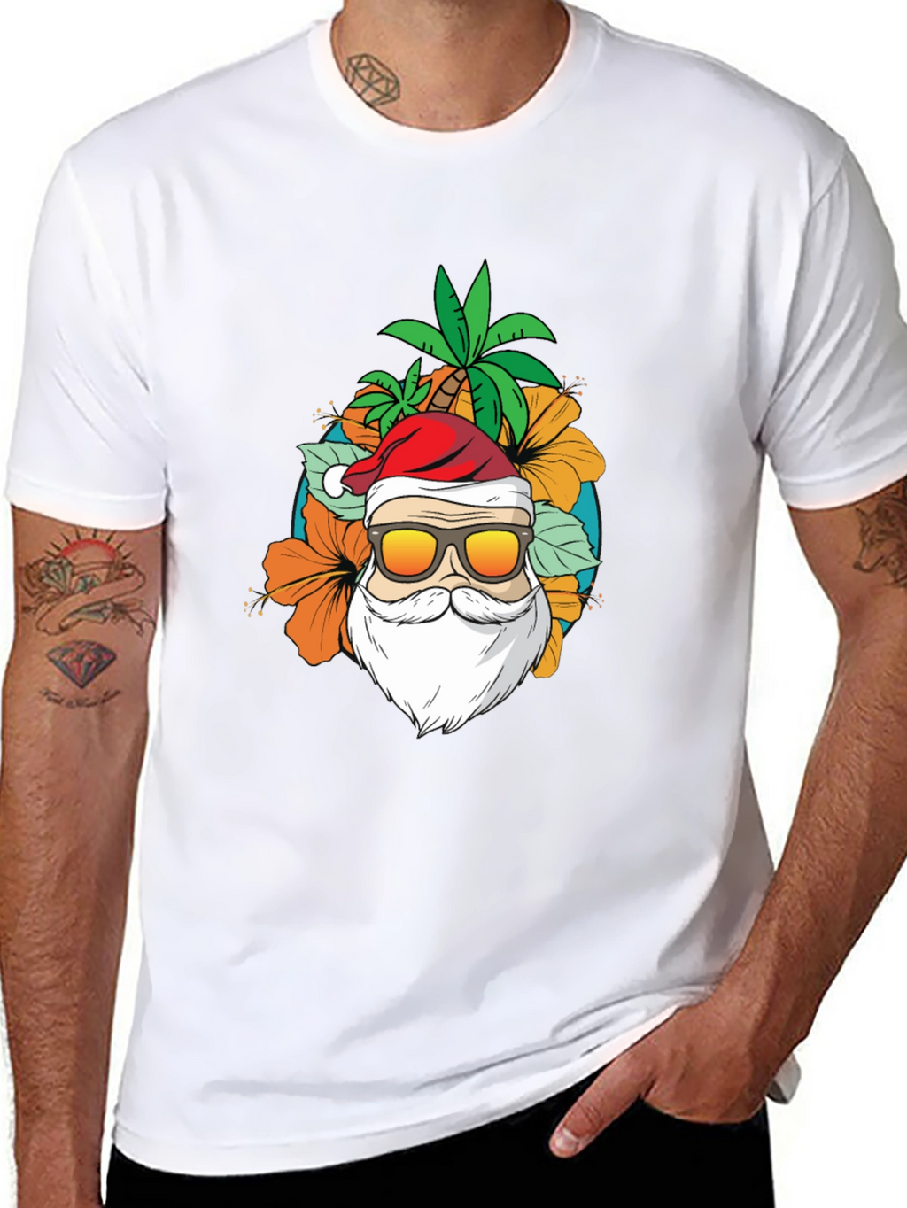Tropical Santa T-Shirt - Island Christmas
