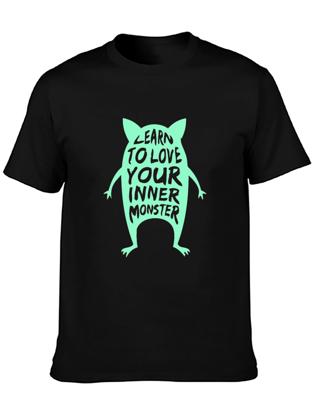 Learn to Love Your Inner Monster Black T-Shirt