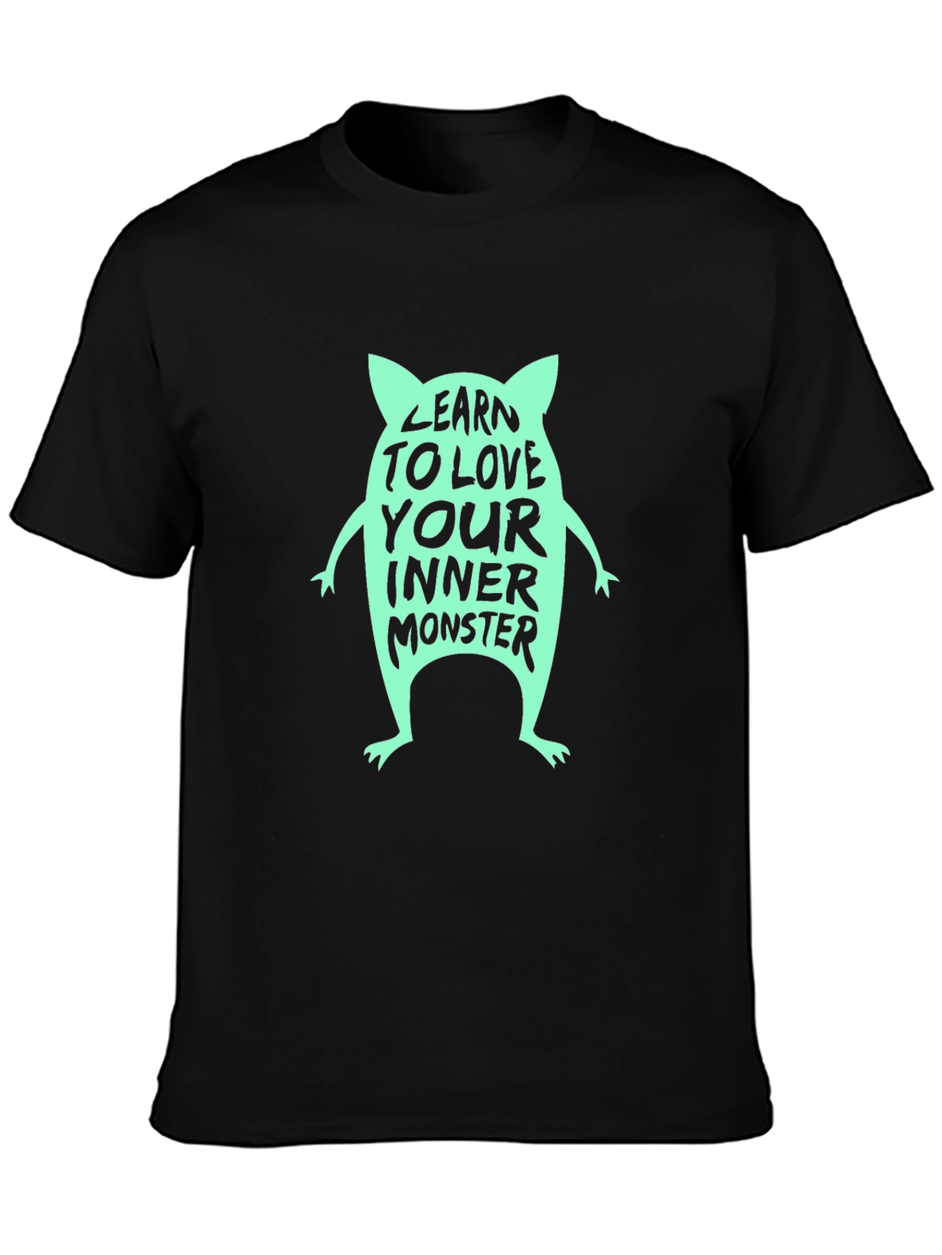 Learn to Love Your Inner Monster Black T-Shirt