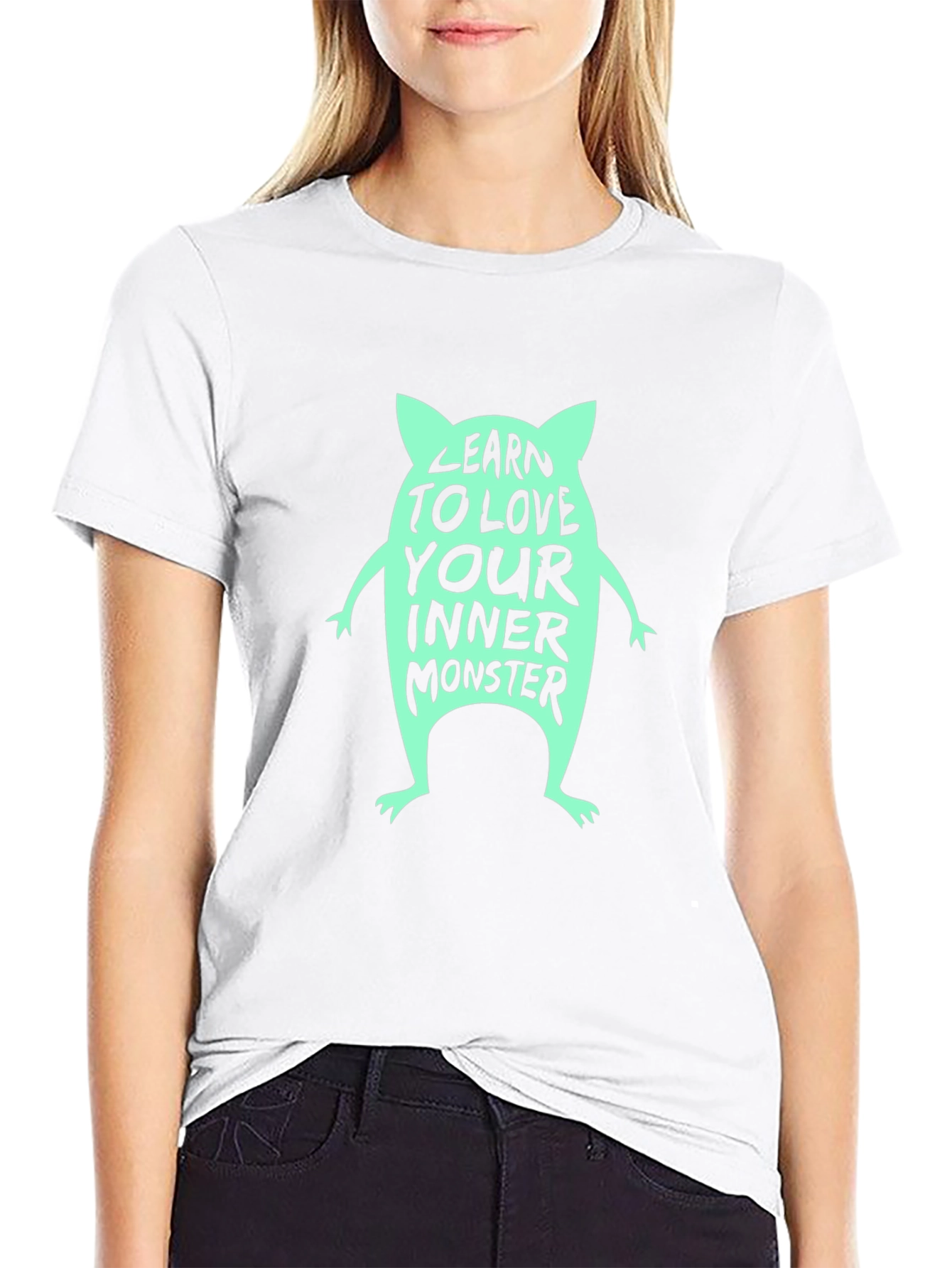 Learn to Love Your Inner Monster Black T-Shirt