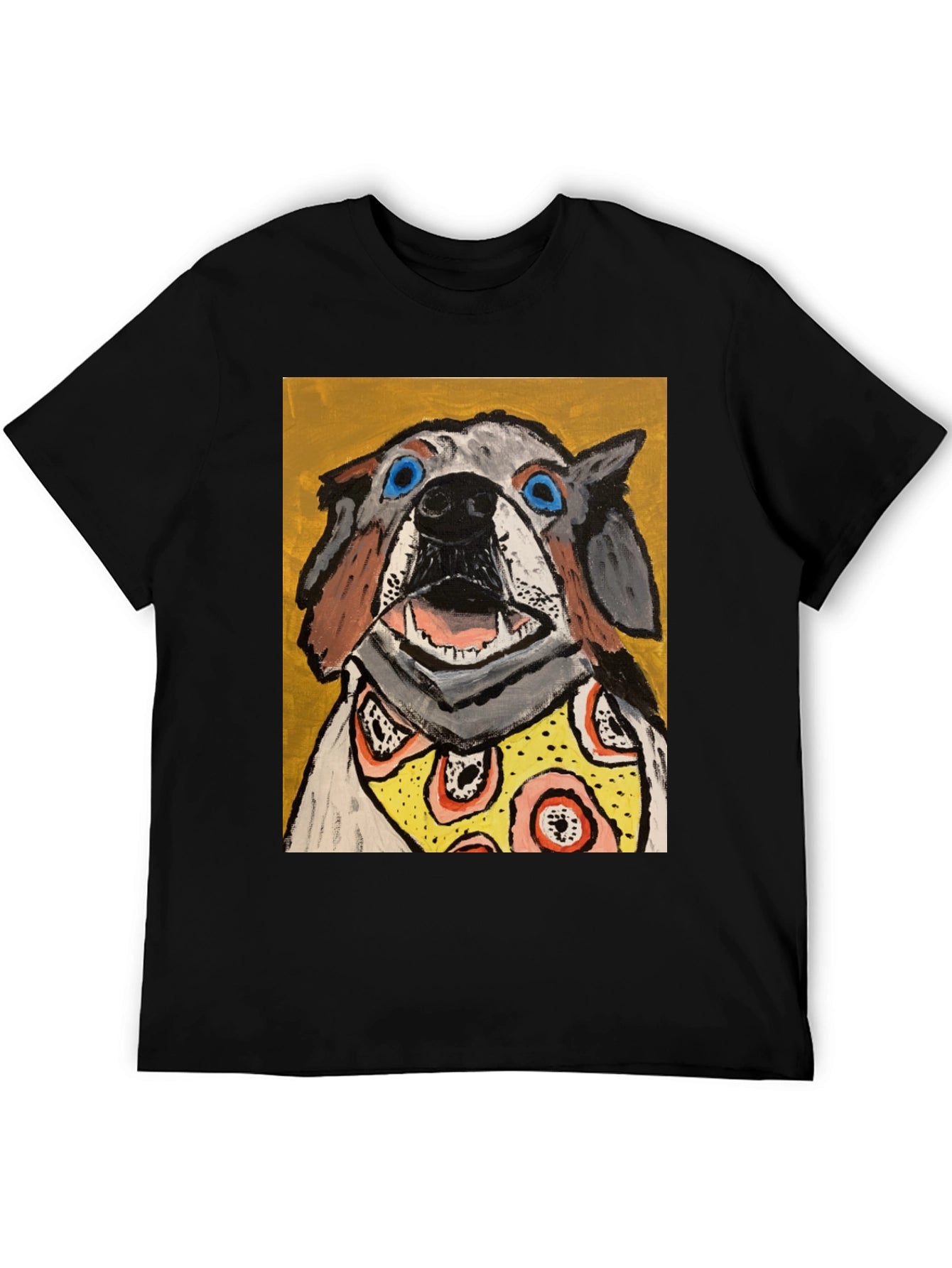 Colorful Dog Portrait T-Shirt – Artistic Dog Lover Tee