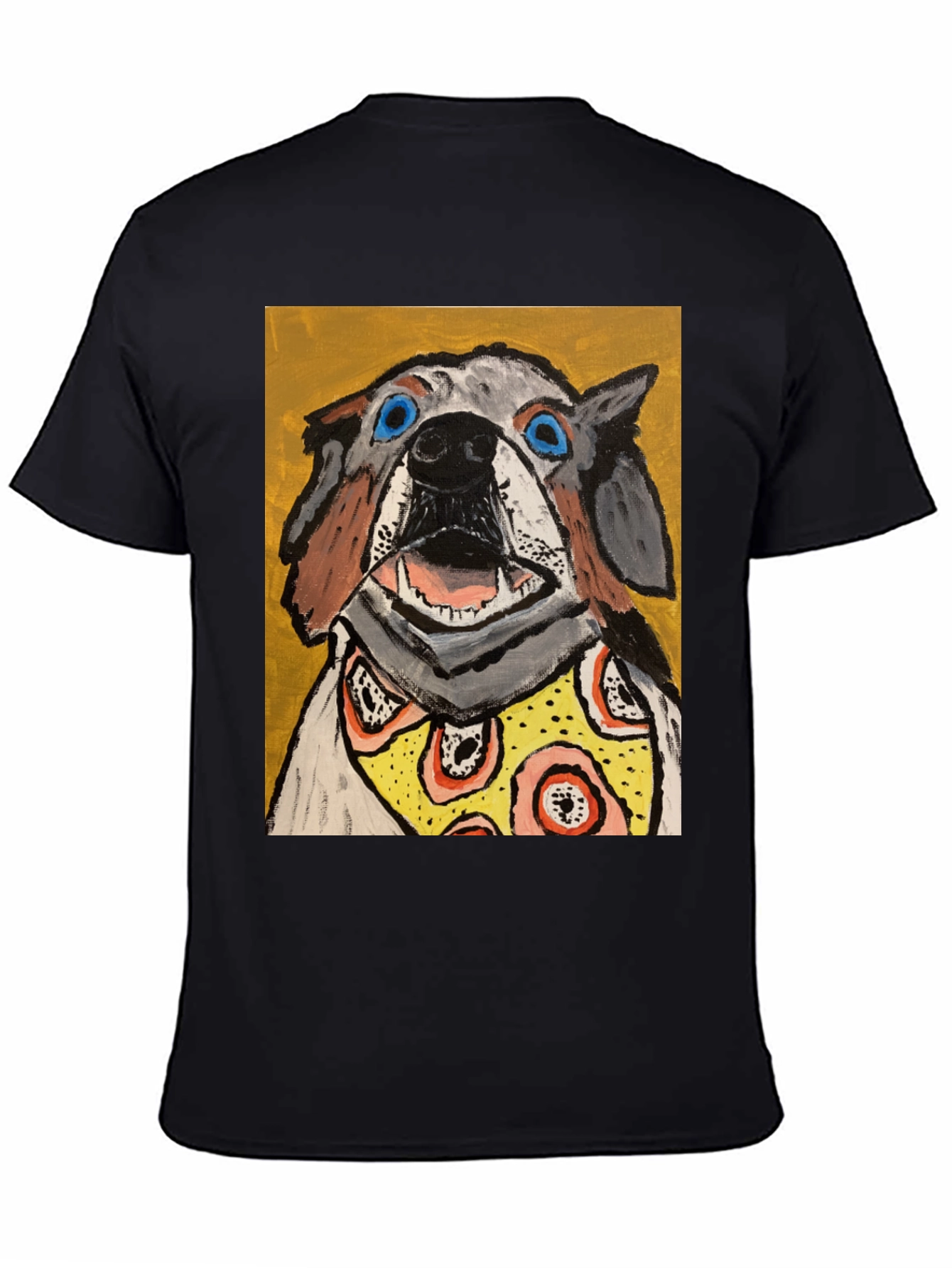 Colorful Dog Portrait T-Shirt – Artistic Dog Lover Tee