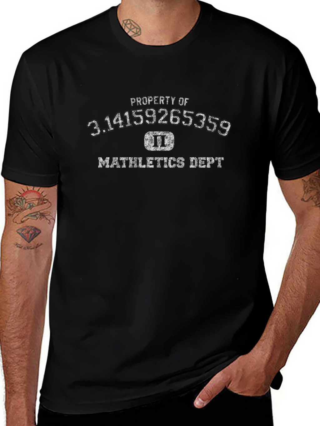 Mathletics Dept. Pi T-Shirt - Black Cotton Tee