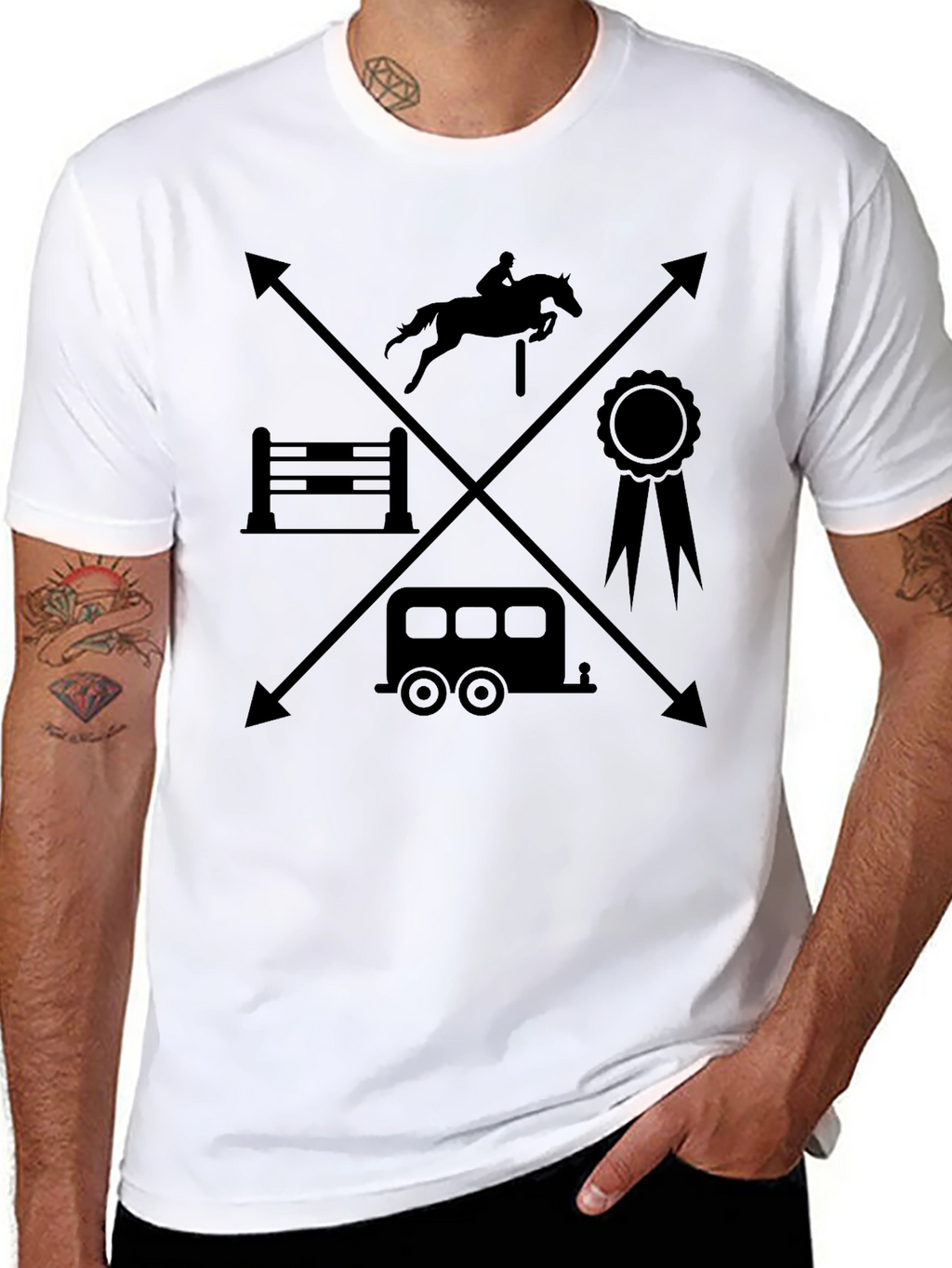 Equestrian T-Shirt - Horseback Riding Design