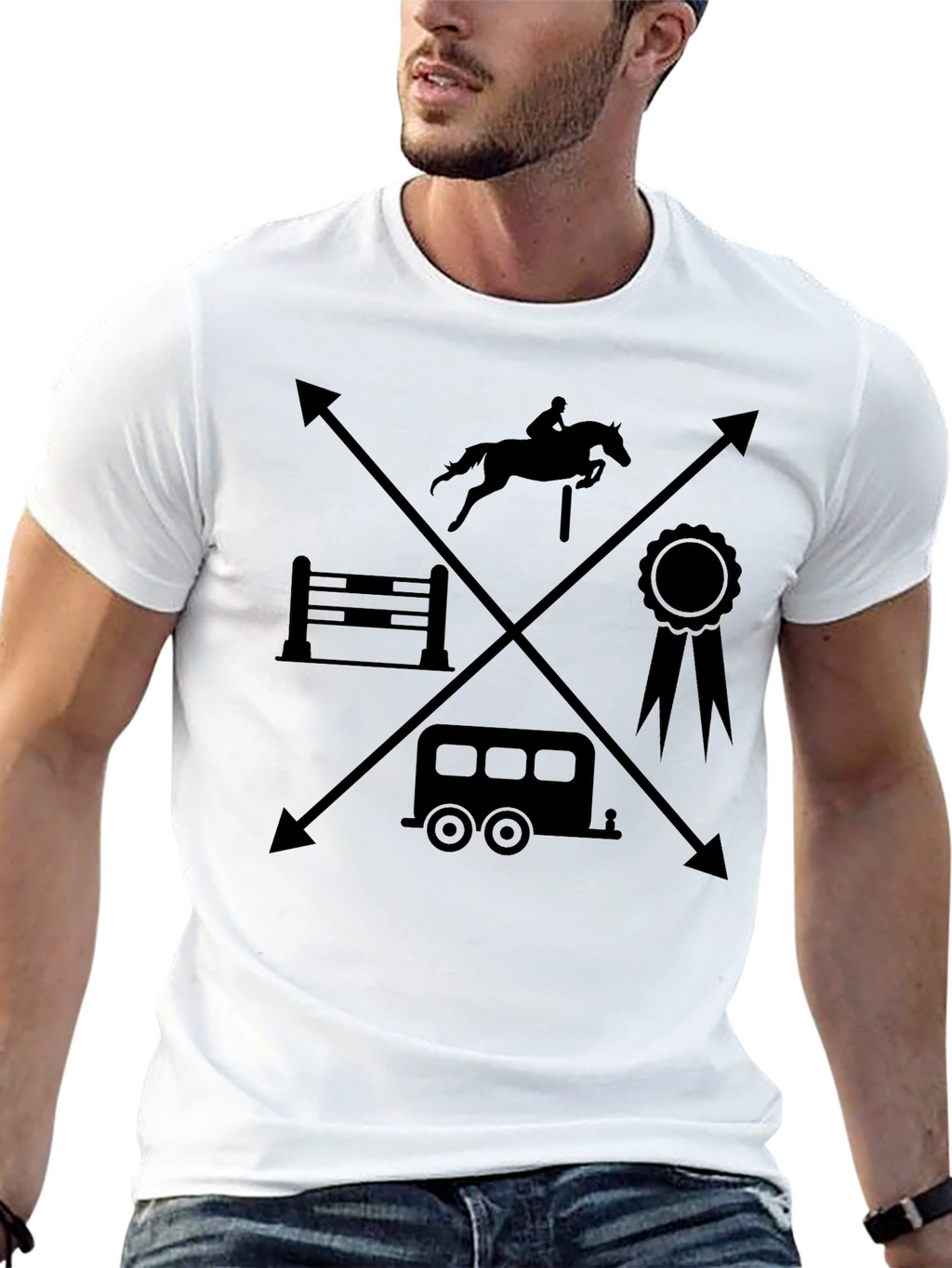 Equestrian T-Shirt - Horseback Riding Design