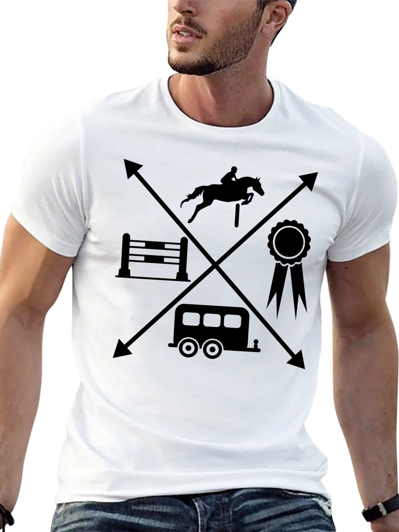 Equestrian T-Shirt - Horseback Riding Design