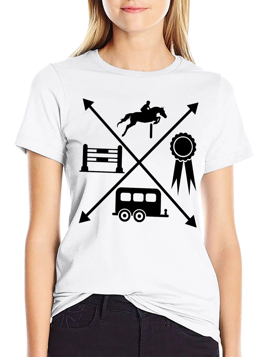 Equestrian T-Shirt - Horseback Riding Design