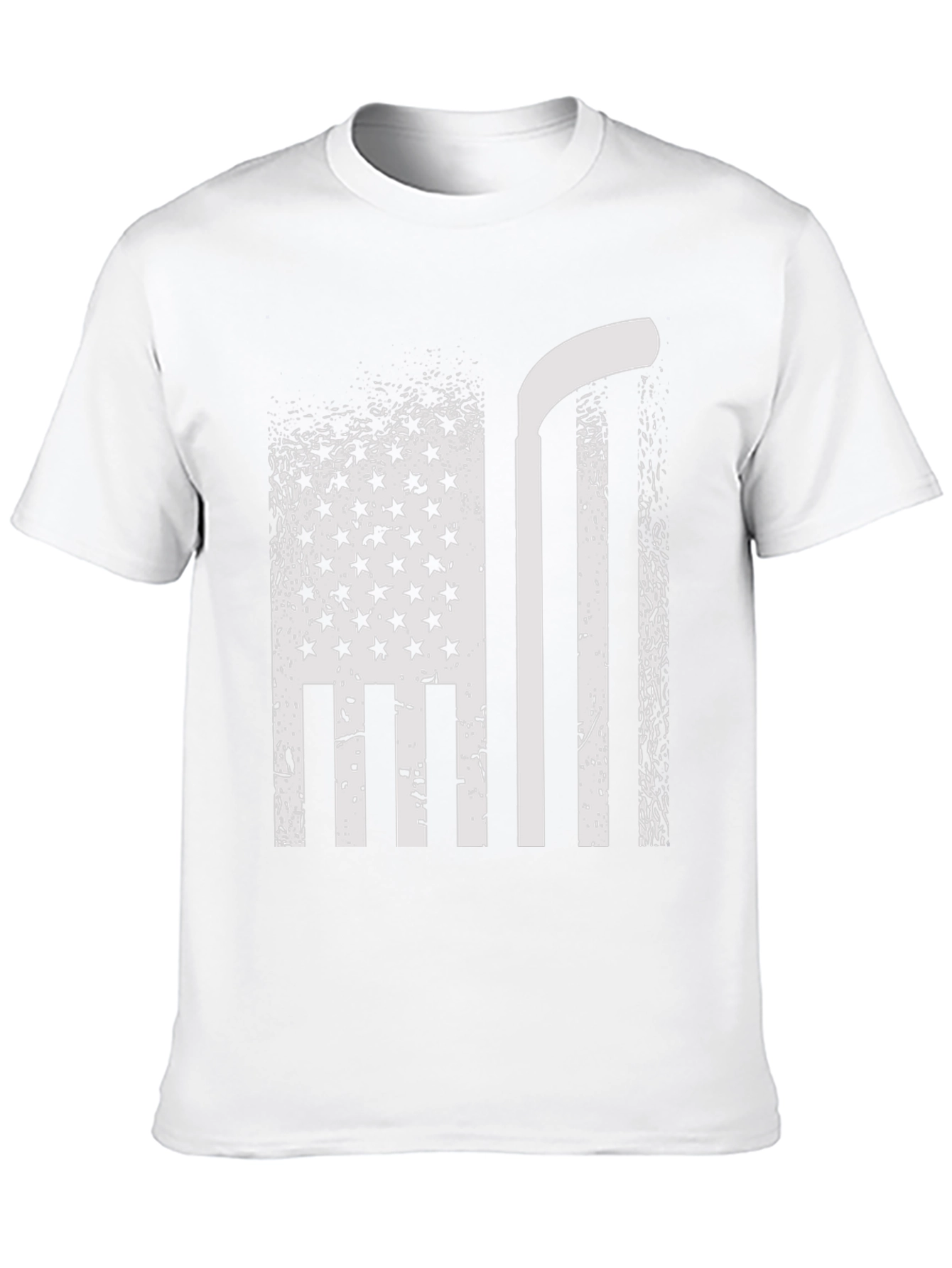 Hockey USA Flag Graphic T-Shirt - Patriotic Tee