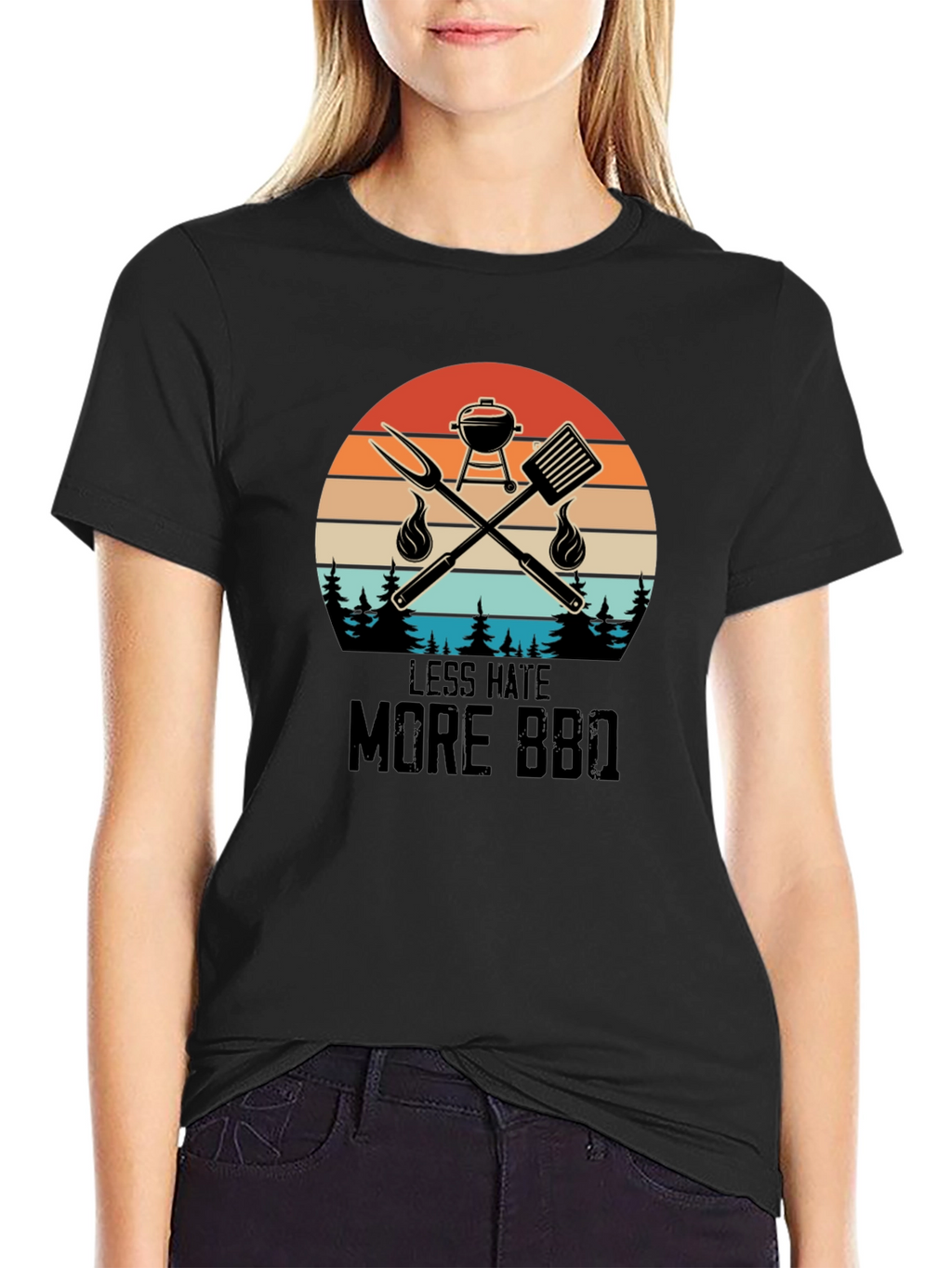 Less Hate More BBQ Graphic Tee