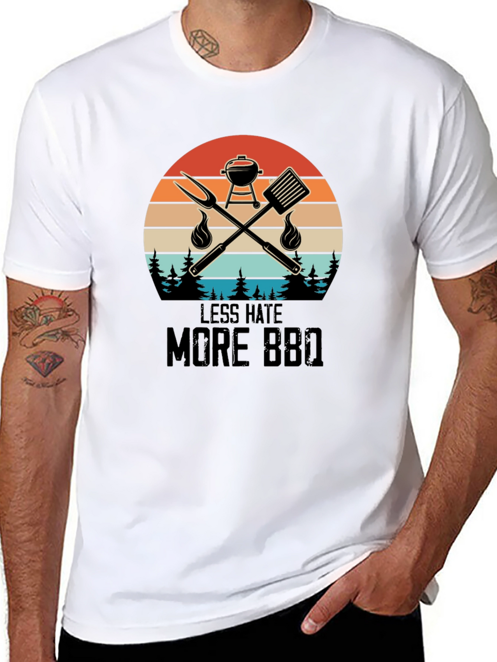 Less Hate More BBQ Graphic Tee