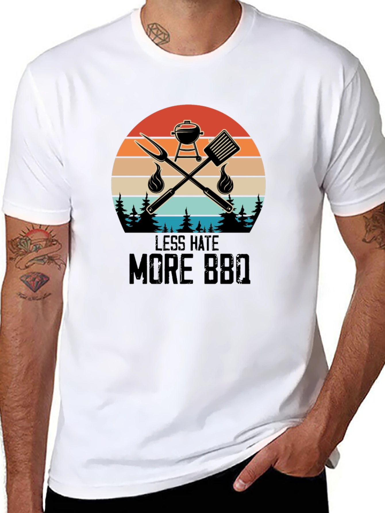 Less Hate More BBQ Graphic Tee