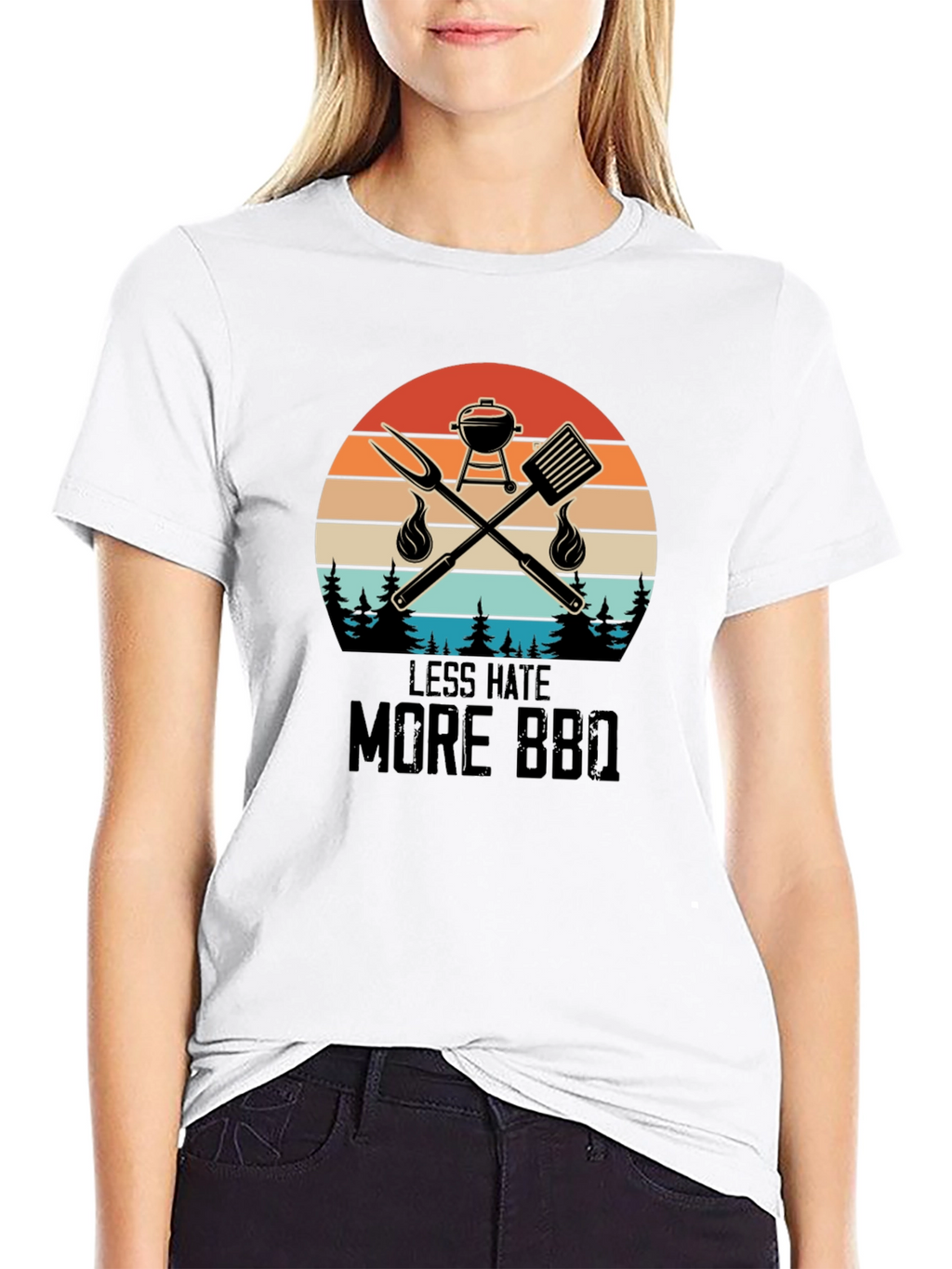 Less Hate More BBQ Graphic Tee