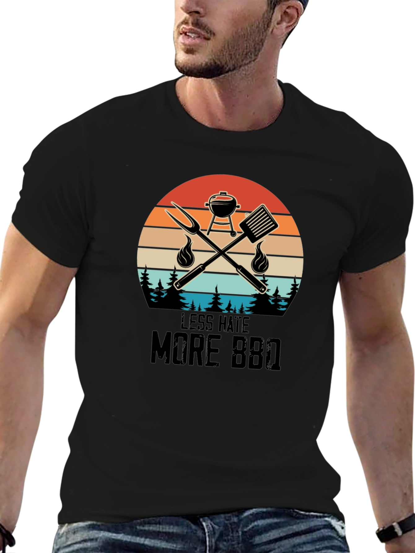 Less Hate More BBQ Graphic Tee