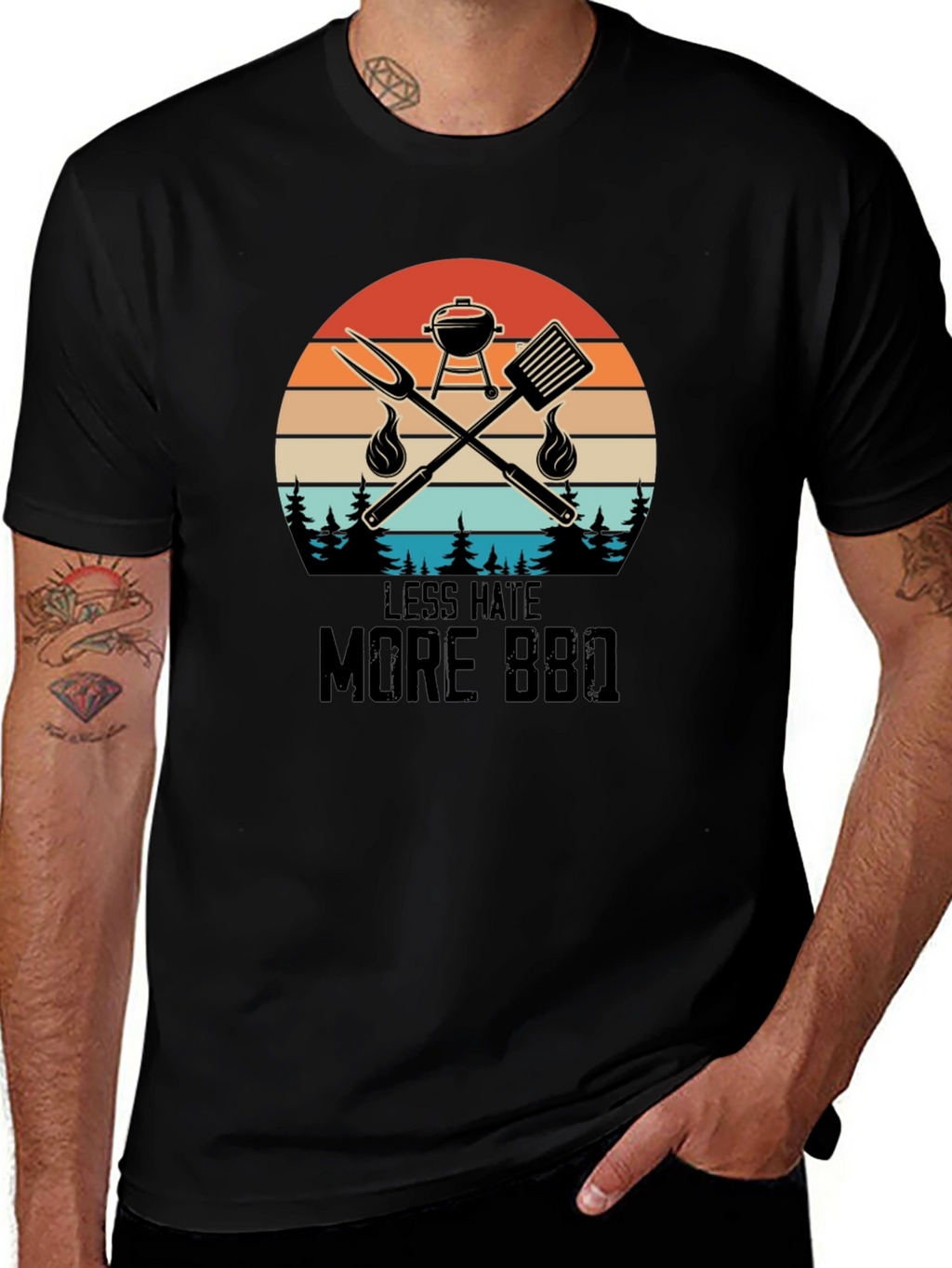 Less Hate More BBQ Graphic Tee