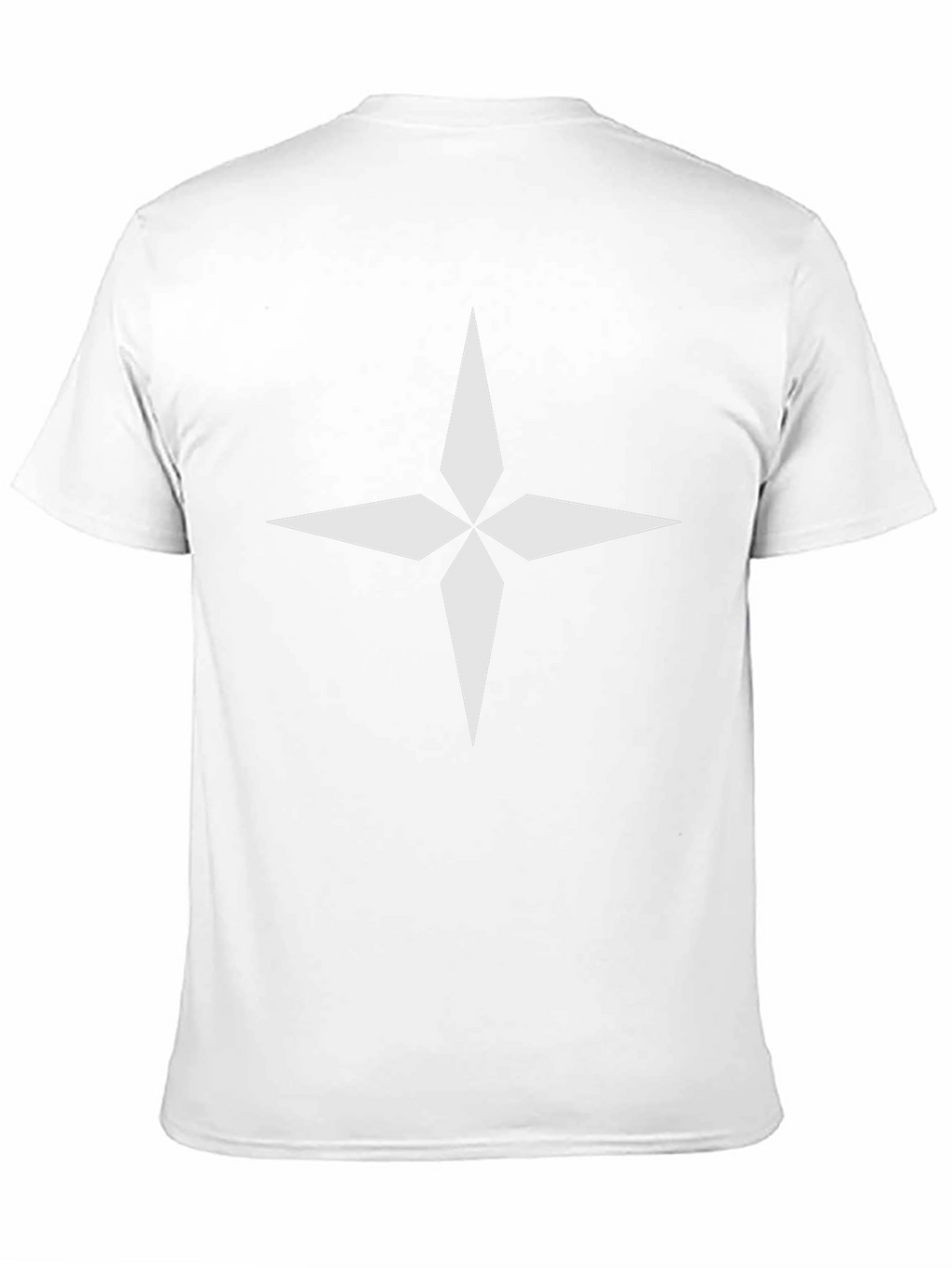Black Tee with White Star Design | Casual Wear