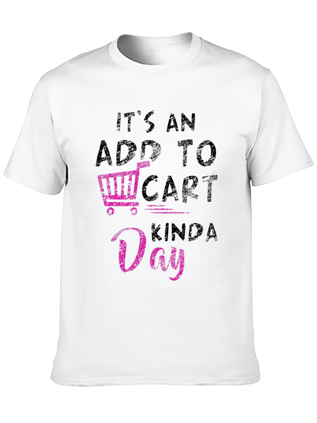 Add to Cart Kinda Day Black T-Shirt