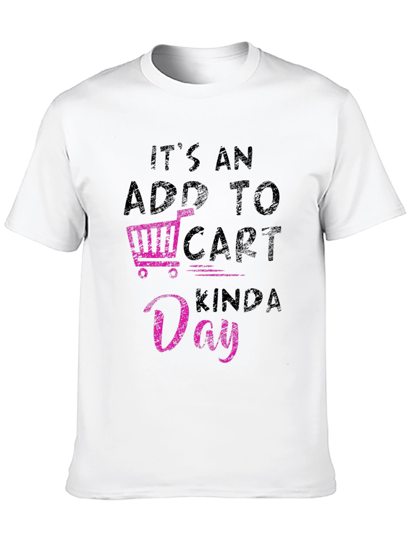 Add to Cart Kinda Day Black T-Shirt
