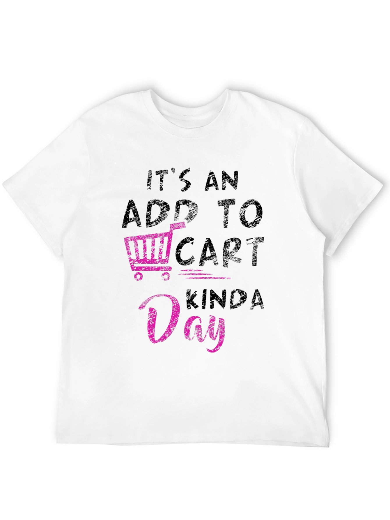 Add to Cart Kinda Day Black T-Shirt