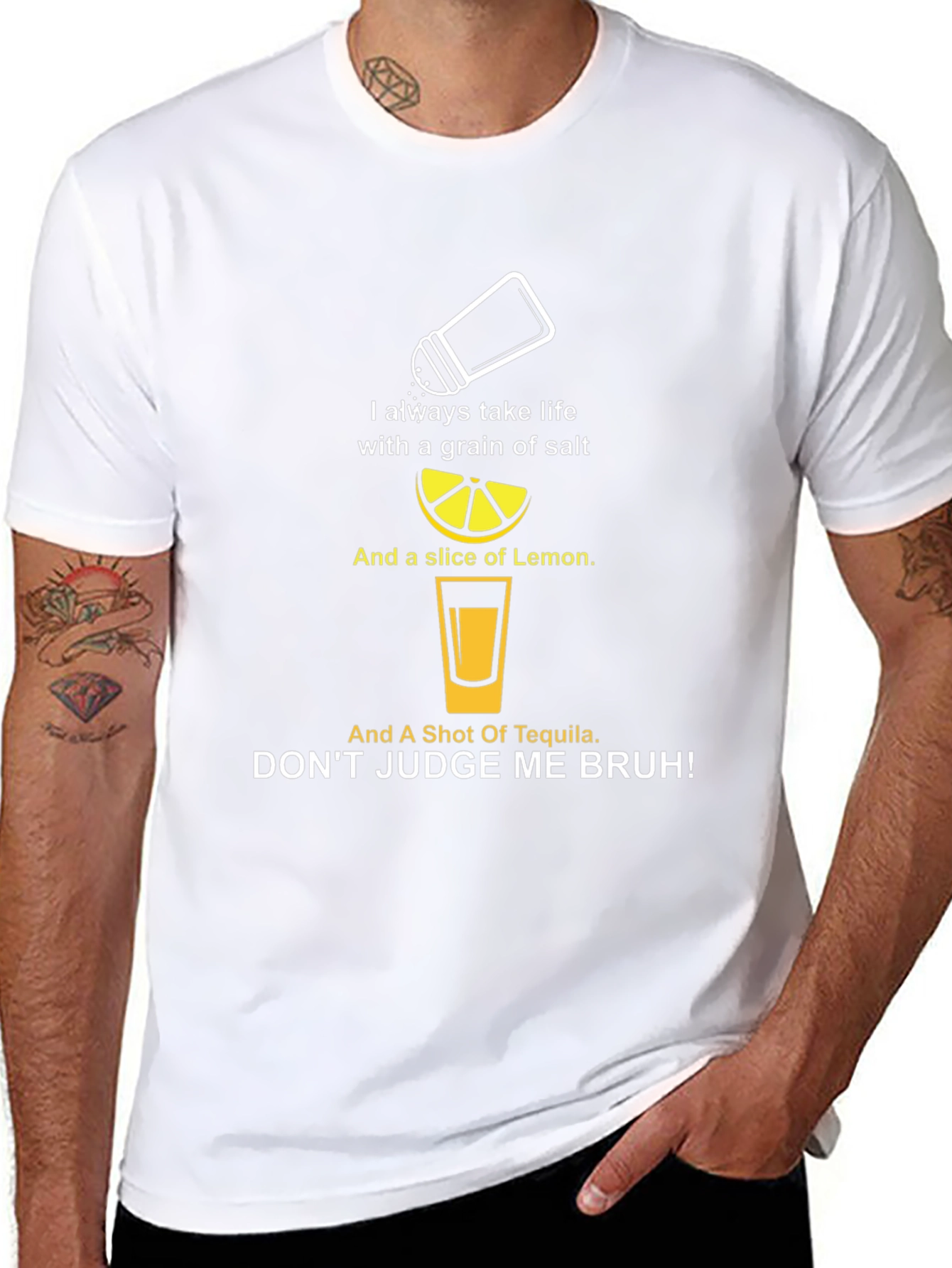 Tequila Lover T-Shirt: Salt Lemon & Tequila Graphic Tee