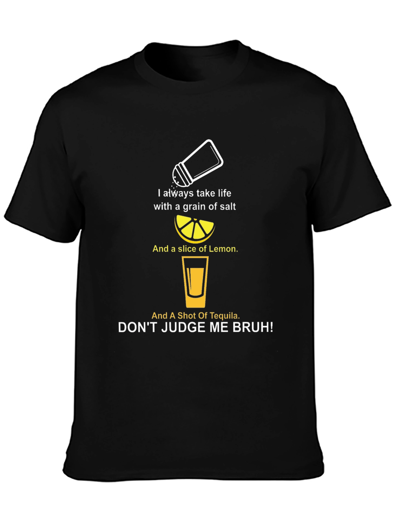 Tequila Lover T-Shirt: Salt Lemon & Tequila Graphic Tee