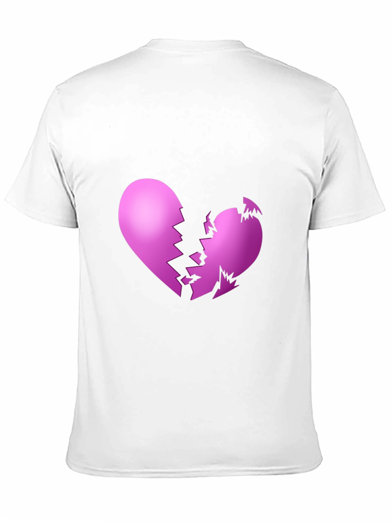 Broken Heart Graphic Black T-Shirt