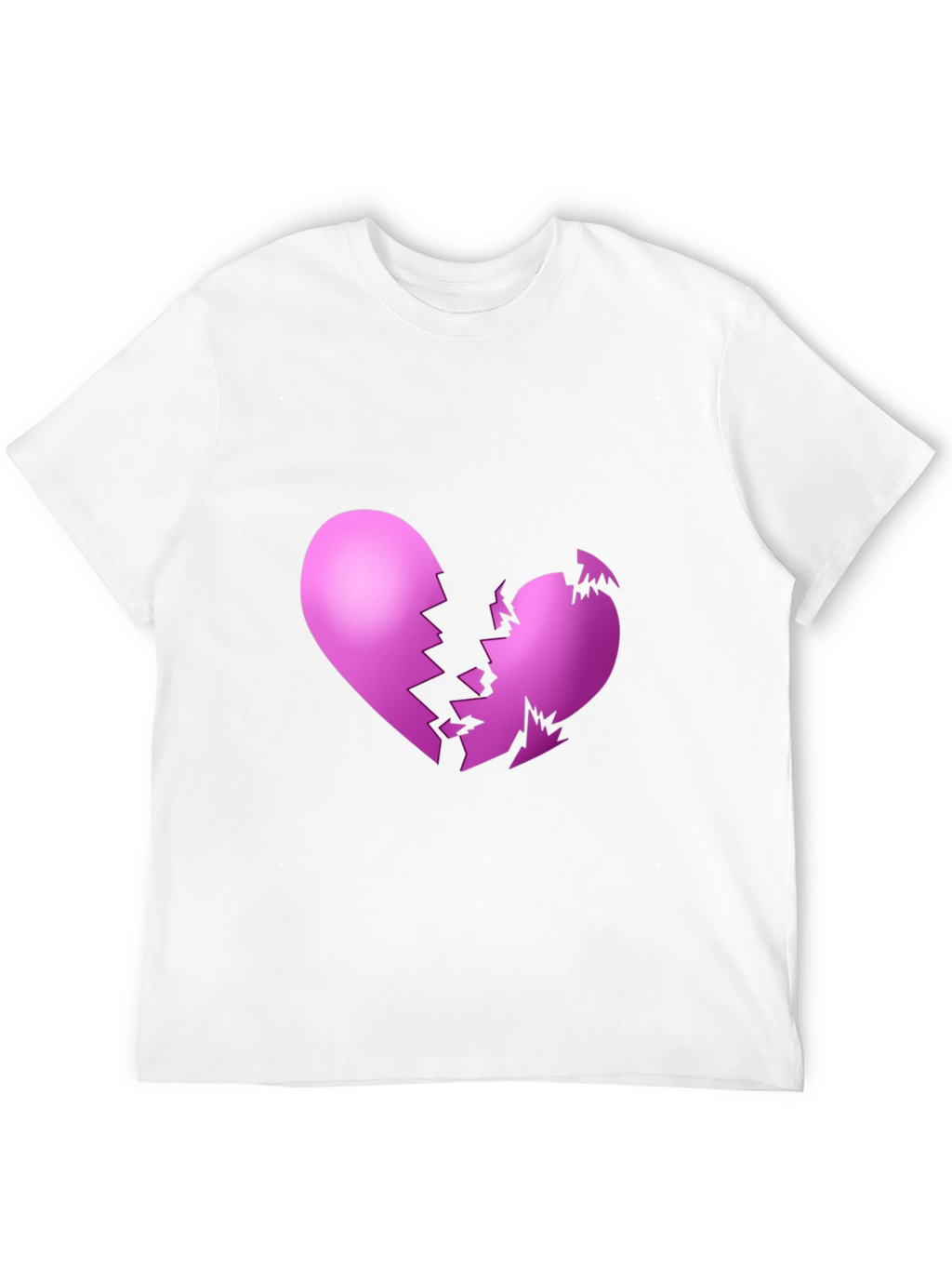 Broken Heart Graphic Black T-Shirt
