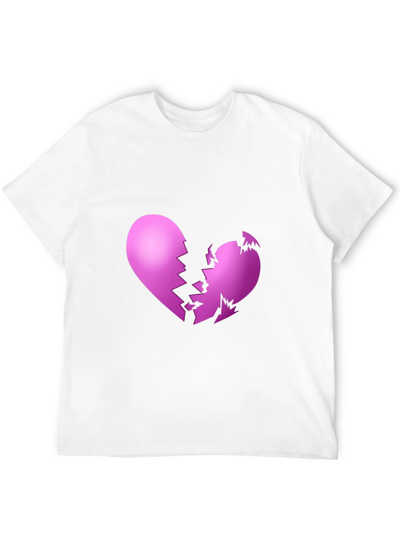 Broken Heart Graphic Black T-Shirt