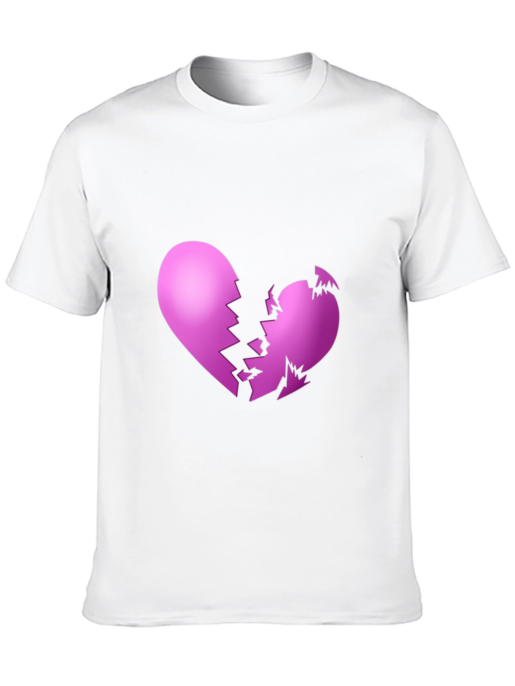 Broken Heart Graphic Black T-Shirt