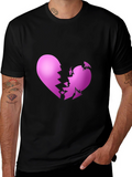 Broken Heart Graphic Black T-Shirt