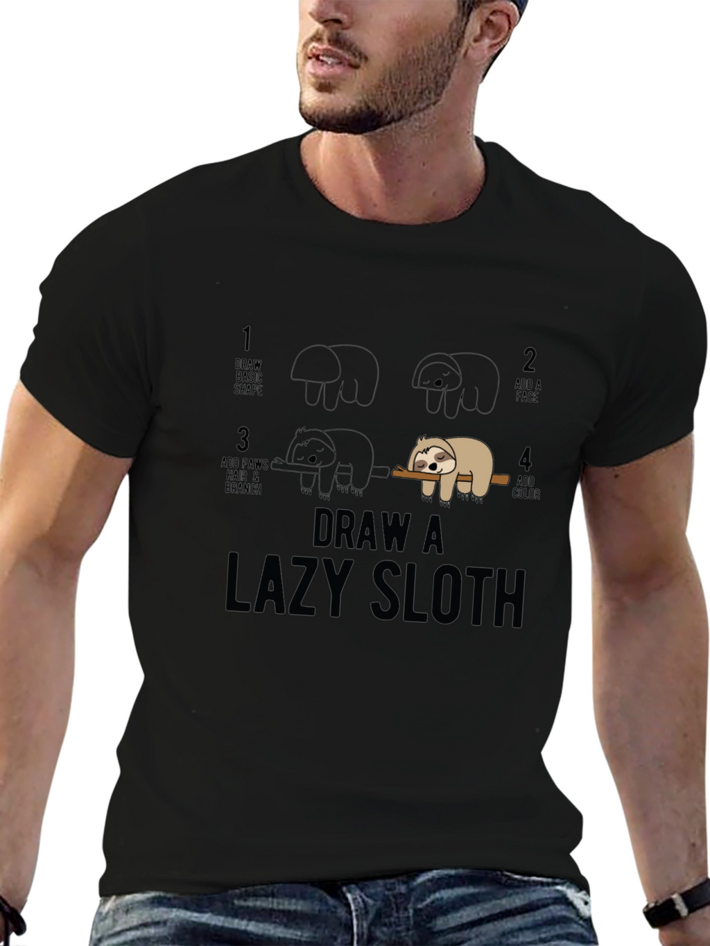 Draw A Lazy Sloth T-Shirt