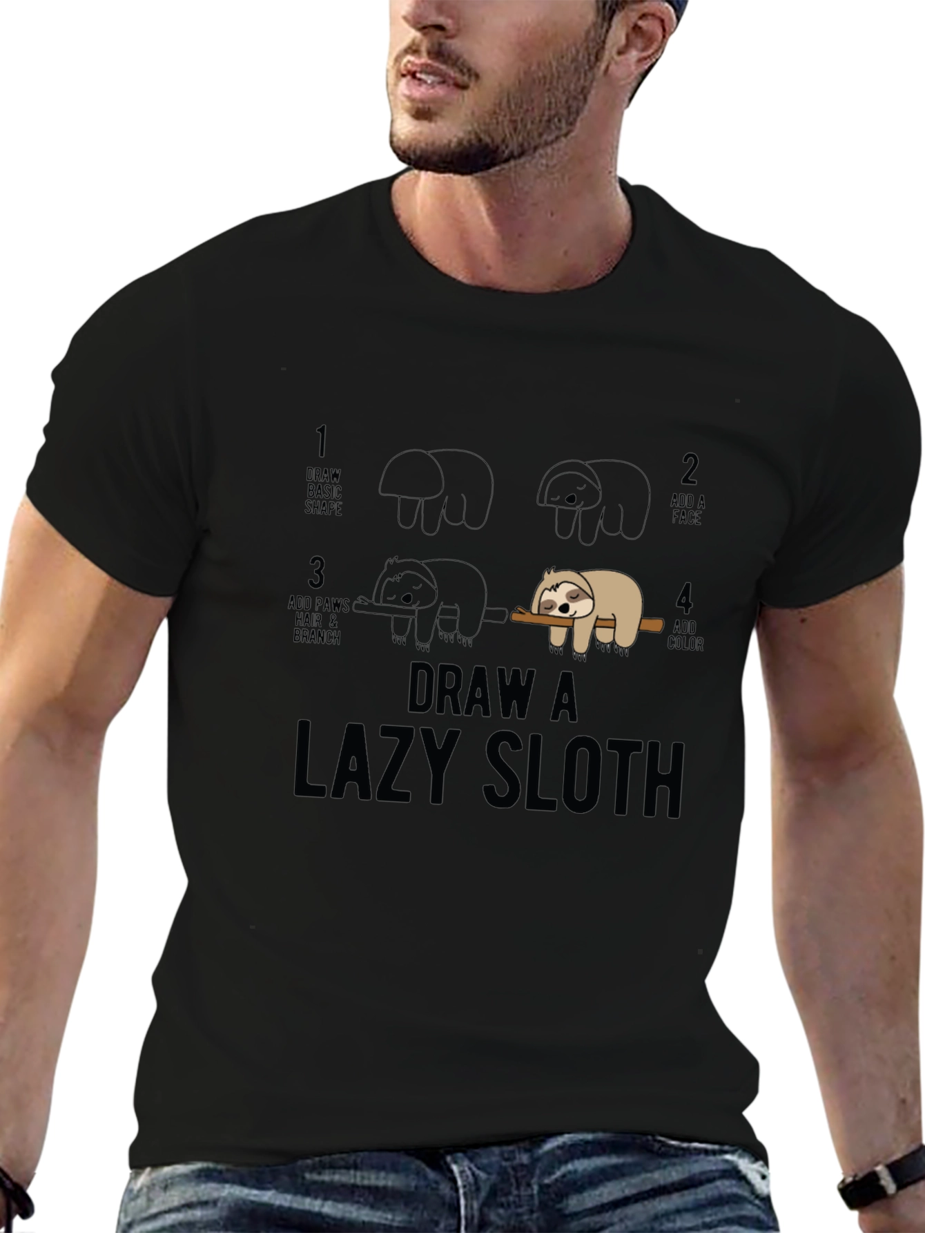 Draw A Lazy Sloth T-Shirt
