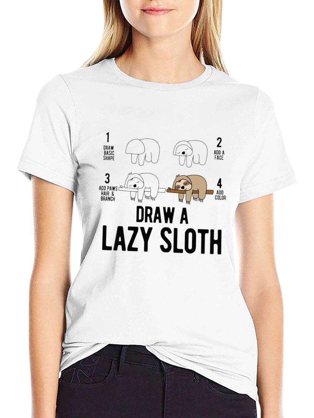 Draw A Lazy Sloth T-Shirt