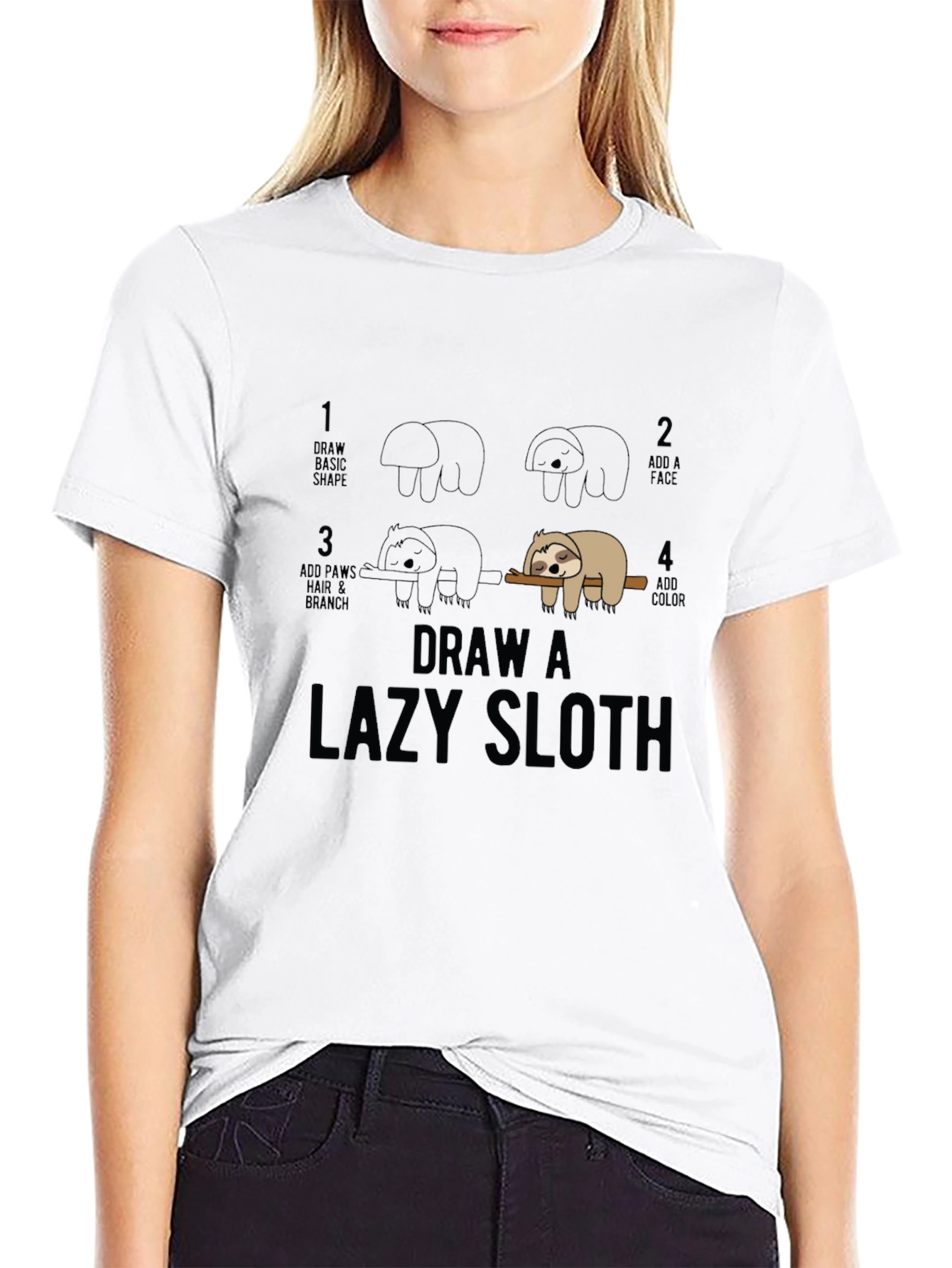 Draw A Lazy Sloth T-Shirt