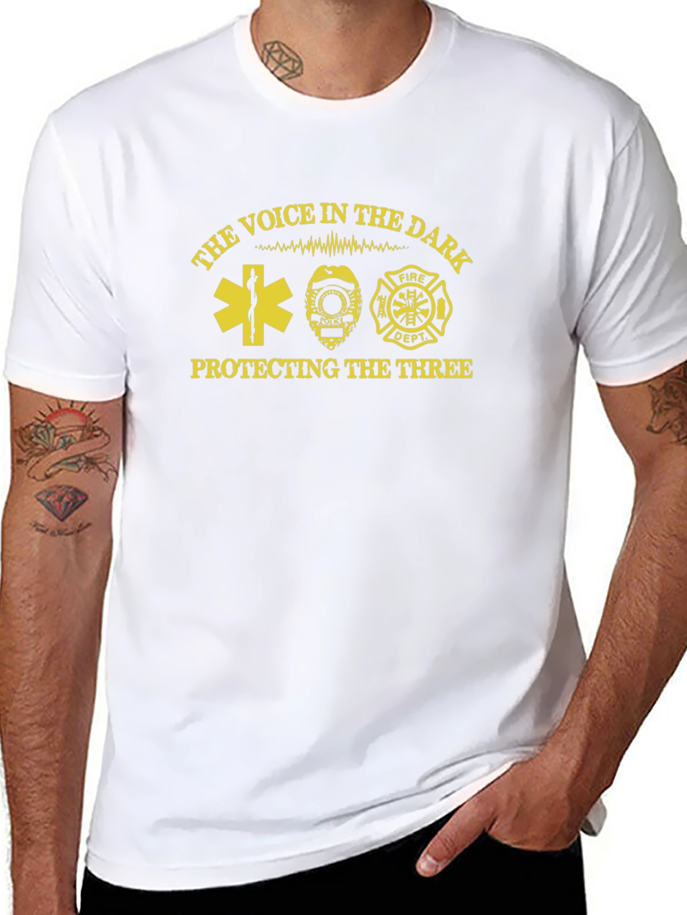 Voice in the Dark T-Shirt - EMS Police Fire Dept