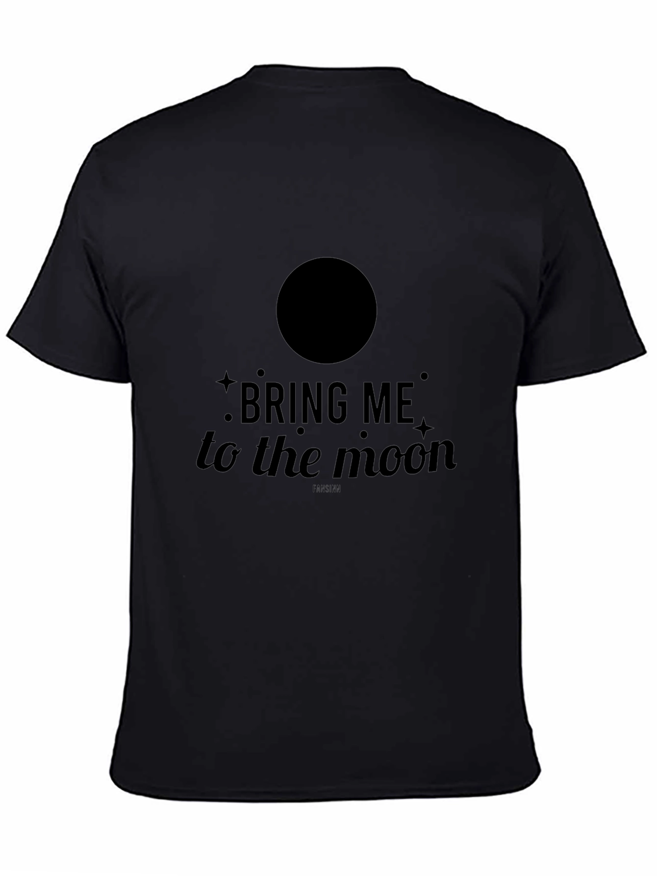 Bring Me to the Moon Graphic Black T-Shirt