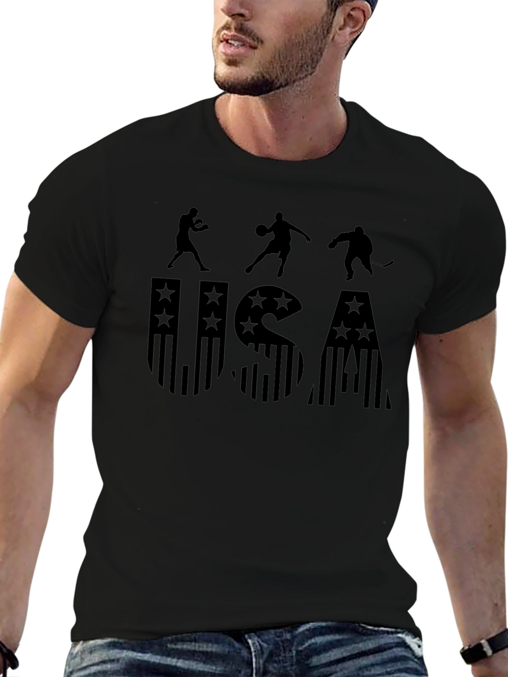 USA Sports Graphic Print Tee