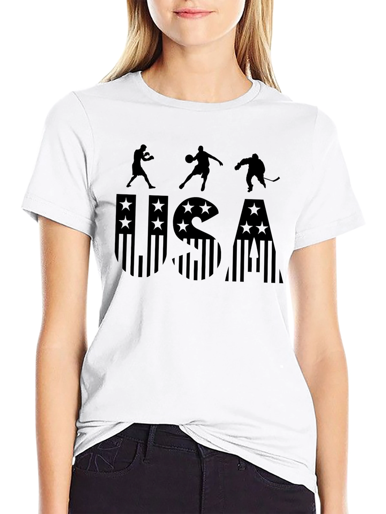 USA Sports Graphic Print Tee